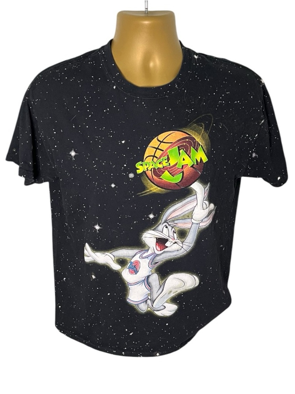 PacSun Space Jam Bugs Bunny Graphic T-Shirt Galaxy Print Black M